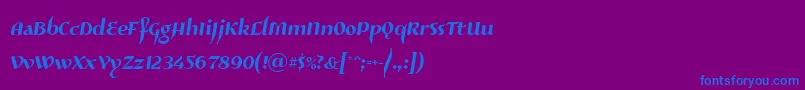 Шрифт Risaltyp024 – синие шрифты на фиолетовом фоне