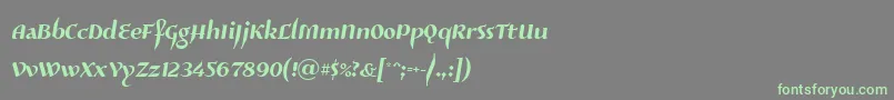 Шрифт Risaltyp024 – зелёные шрифты на сером фоне