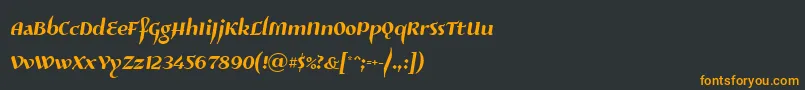 Шрифт Risaltyp024 – оранжевые шрифты на чёрном фоне