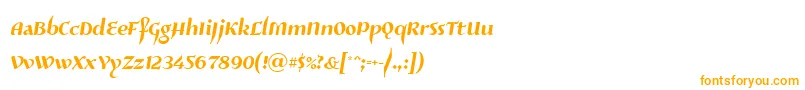 Шрифт Risaltyp024 – оранжевые шрифты на белом фоне