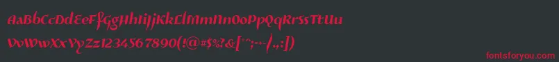 Шрифт Risaltyp024 – красные шрифты на чёрном фоне