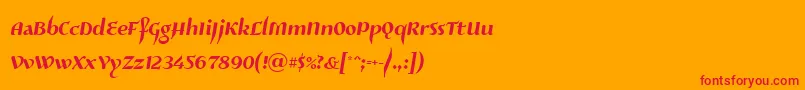 Risaltyp024 Font – Red Fonts on Orange Background