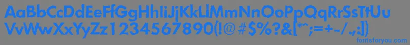 LimerickrandomBold Font – Blue Fonts on Gray Background