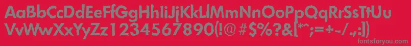 LimerickrandomBold-Schriftart – Graue Schriften auf rotem Hintergrund