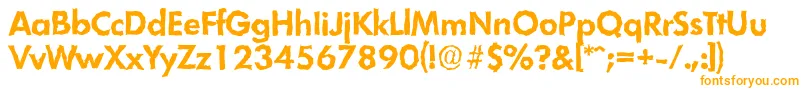 LimerickrandomBold Font – Orange Fonts on White Background