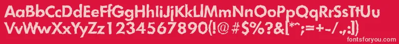 LimerickrandomBold Font – Pink Fonts on Red Background