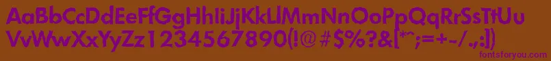 LimerickrandomBold Font – Purple Fonts on Brown Background