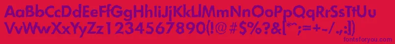 Police LimerickrandomBold – polices violettes sur fond rouge