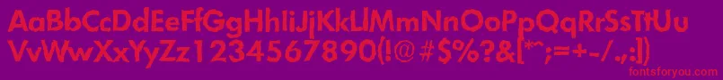 LimerickrandomBold Font – Red Fonts on Purple Background