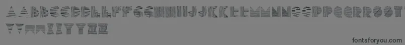 Lines Font – Black Fonts on Gray Background