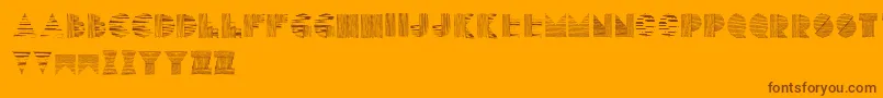 Fonte Lines – fontes marrons em um fundo laranja