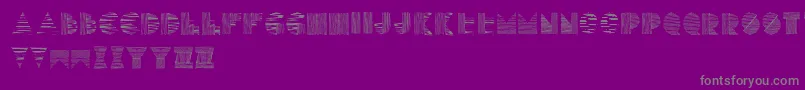 Lines Font – Gray Fonts on Purple Background