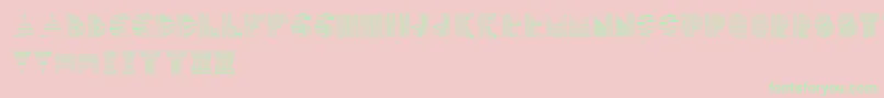 Lines Font – Green Fonts on Pink Background