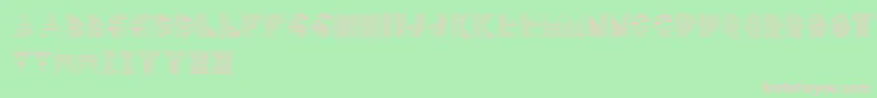 Lines Font – Pink Fonts on Green Background