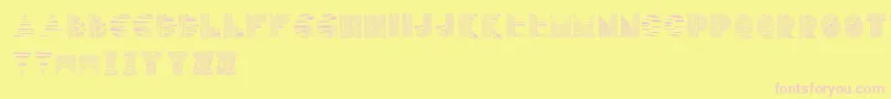 Fonte Lines – fontes rosa em um fundo amarelo