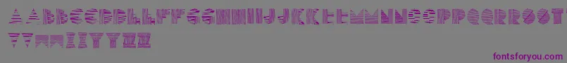 Lines Font – Purple Fonts on Gray Background
