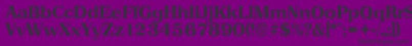 フォントPriamosserialBold – 紫の背景に黒い文字