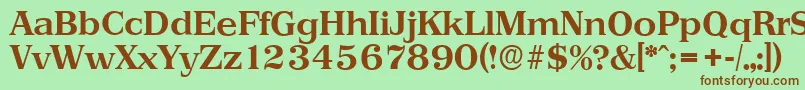 Шрифт PriamosserialBold – коричневые шрифты на зелёном фоне