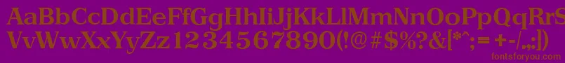 PriamosserialBold Font – Brown Fonts on Purple Background