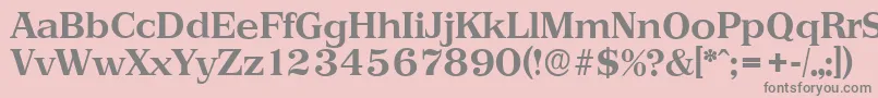 Weitere Informationen zur PriamosserialBold-Schriftart PriamosserialBold-Schriftart – Graue Schriften auf rosa Hintergrund
