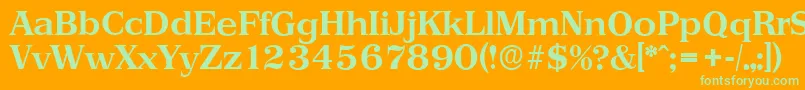 PriamosserialBold Font – Green Fonts on Orange Background