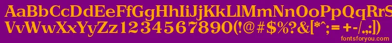 PriamosserialBold Font – Orange Fonts on Purple Background