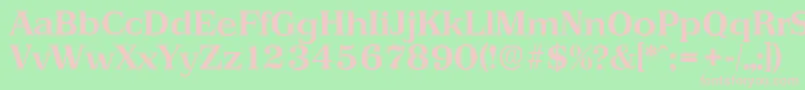 PriamosserialBold Font – Pink Fonts on Green Background