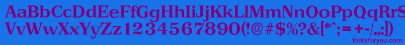 PriamosserialBold Font – Purple Fonts on Blue Background