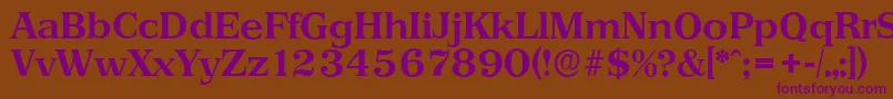 PriamosserialBold Font – Purple Fonts on Brown Background