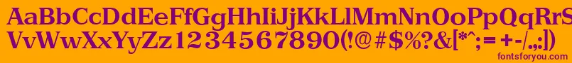 PriamosserialBold Font – Purple Fonts on Orange Background