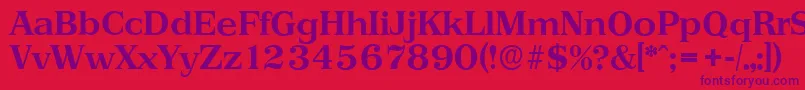 PriamosserialBold Font – Purple Fonts on Red Background