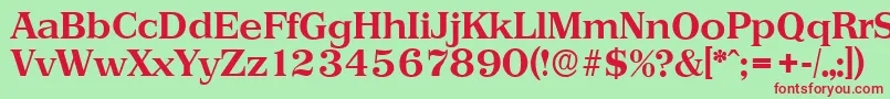 PriamosserialBold Font – Red Fonts on Green Background
