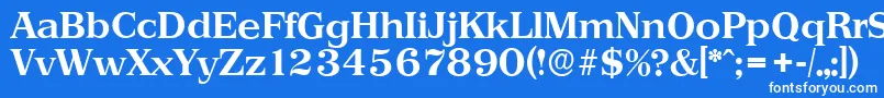 フォントPriamosserialBold – 青い背景に白い文字