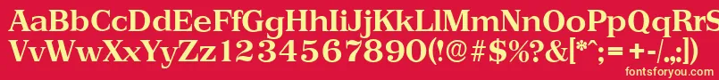 PriamosserialBold Font – Yellow Fonts on Red Background