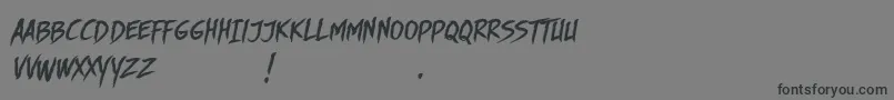 DhfStoryBrushSlanted Font – Black Fonts on Gray Background