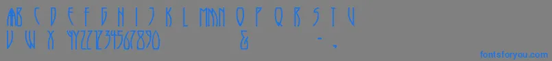 Шрифт RunyTunes – синие шрифты на сером фоне