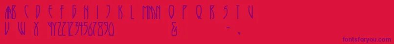 RunyTunes Font – Purple Fonts on Red Background