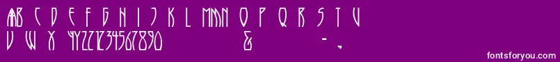 RunyTunes Font – White Fonts on Purple Background