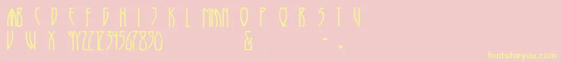 RunyTunes Font – Yellow Fonts on Pink Background