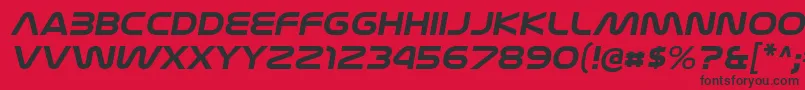 NasalizationexBolditalic Font – Black Fonts on Red Background