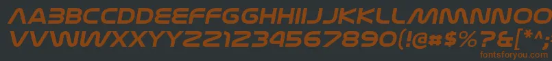 Police NasalizationexBolditalic – polices brunes sur fond noir
