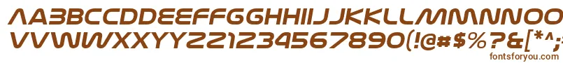 Шрифт NasalizationexBolditalic – коричневые шрифты на белом фоне