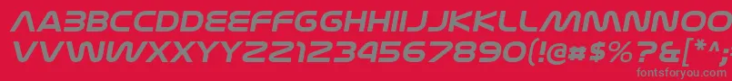 NasalizationexBolditalic Font – Gray Fonts on Red Background