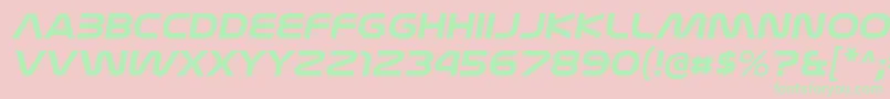 NasalizationexBolditalic-Schriftart – Grüne Schriften auf rosa Hintergrund