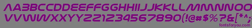 フォントNasalizationexBolditalic – 紫色のフォント、灰色の背景