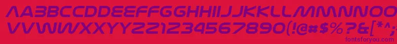NasalizationexBolditalic Font – Purple Fonts on Red Background