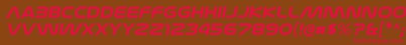 NasalizationexBolditalic Font – Red Fonts on Brown Background