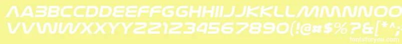 NasalizationexBolditalic Font – White Fonts on Yellow Background