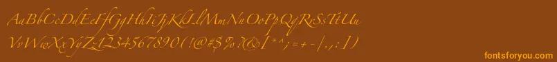 Zapfinoextraltpro Font – Orange Fonts on Brown Background