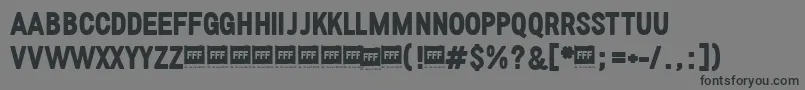 FffBoldTrial-fontti – mustat fontit harmaalla taustalla